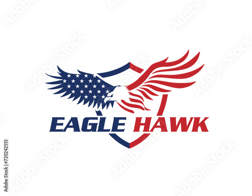 American Patriot Eagle Logo Design Template