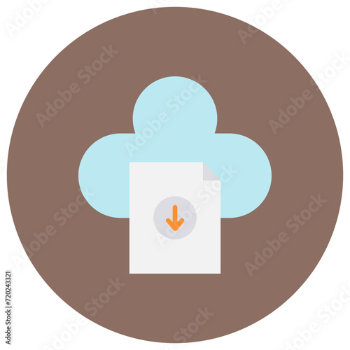 Download File icon vector image. Can be used for Web Hosting.