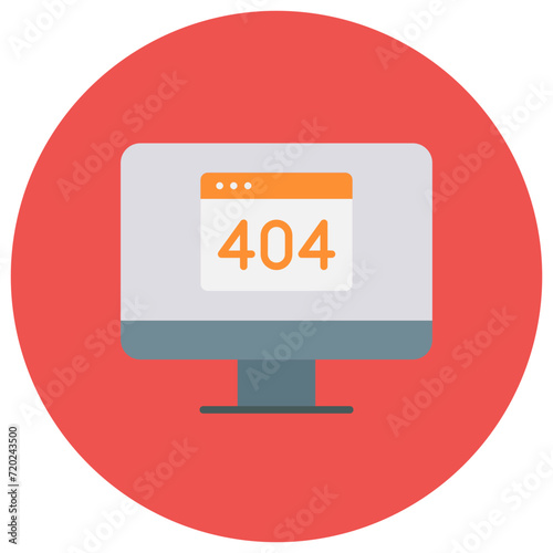 404 Error icon vector image. Can be used for Web Hosting.