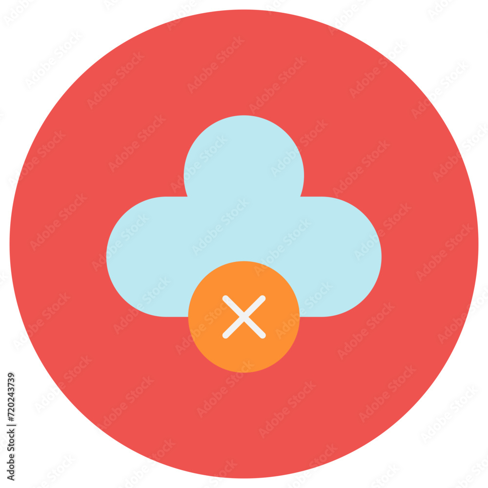 Cloud Inaccessible icon vector image. Can be used for Web Hosting. Cloud Inaccessible icon vector image. Can be used for Web Hosting.