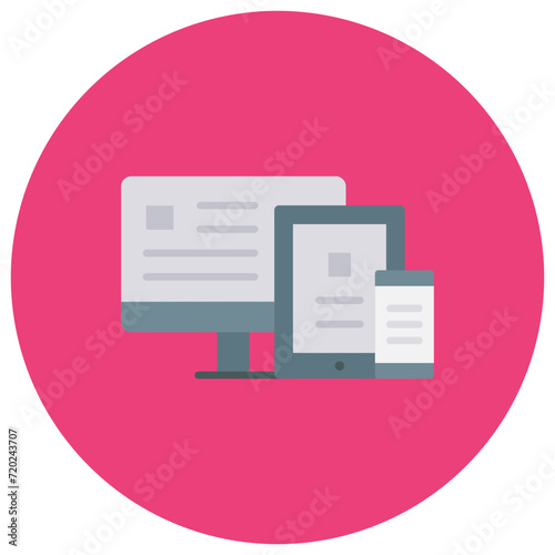 Responsive Design icon vector image. Can be used for Web Hosting.
