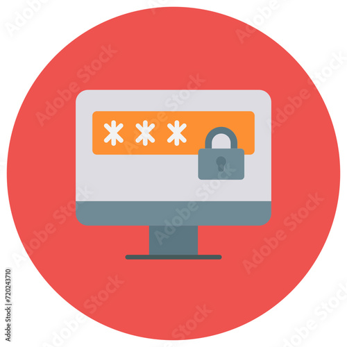 Password icon vector image. Can be used for Web Hosting.