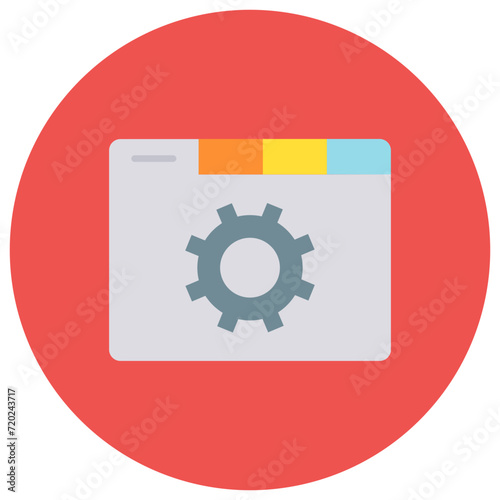 Browser Setting icon vector image. Can be used for Web Hosting.