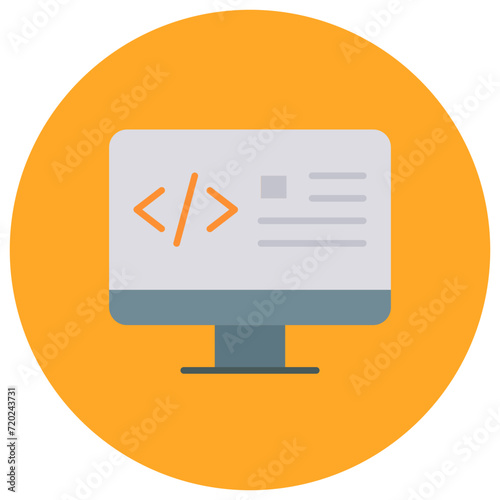 Web Coding icon vector image. Can be used for Web Hosting.