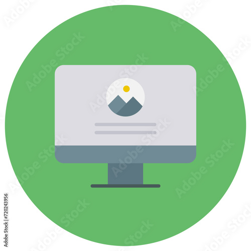 Computer Website icon vector image. Can be used for Web Hosting.