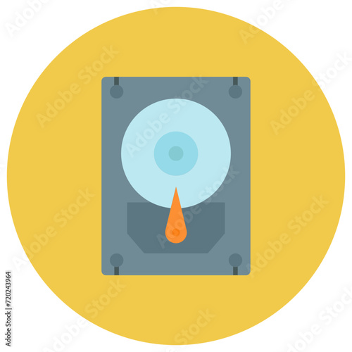 Hard Disk icon vector image. Can be used for Web Hosting.