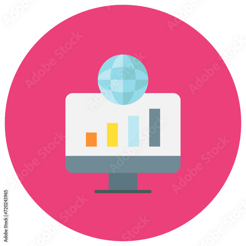 Worldwide Traffic icon vector image. Can be used for Web Hosting.