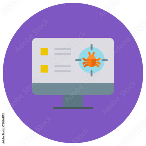 Virus Scan icon vector image. Can be used for Web Hosting.