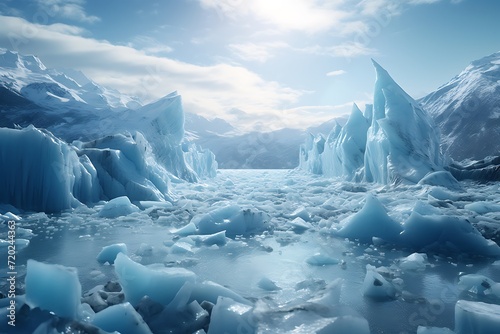 Melting Glacier: A Visual Representation of the Devastating Effects of Global Warming
