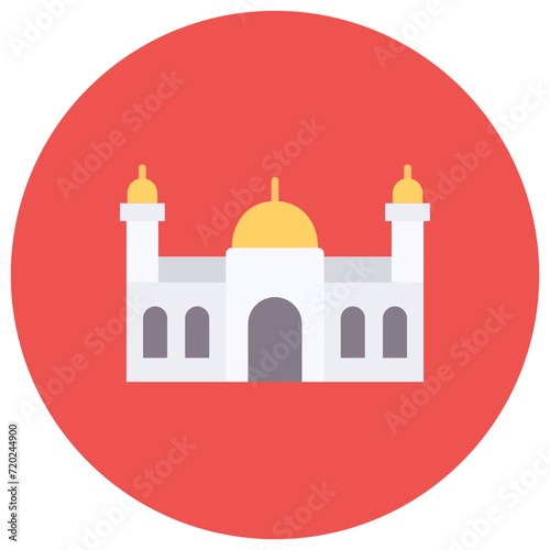 Mosque icon vector image. Can be used for Family Life.