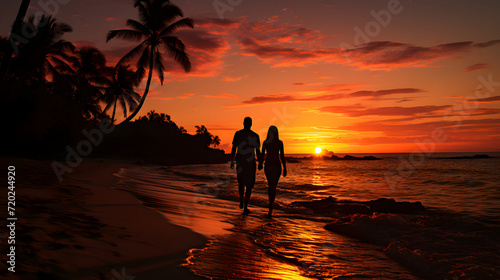 A loving couple is having f...