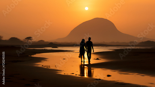 A loving couple is having f...