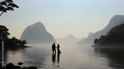 A loving couple is having f...