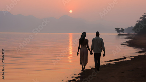 A loving couple is having f...