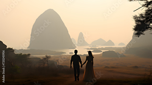 A loving couple is having f...
