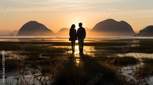 A loving couple is having f...