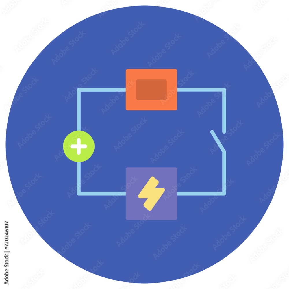 Electric Circuit icon vector image. Can be used for Education. Electric Circuit icon vector image. Can be used for Education.