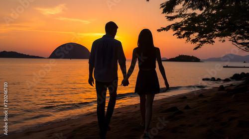 A loving couple is having f...
