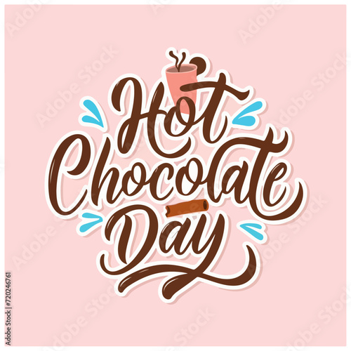 national hot chocolate day typography   national hot chocolate day lettering   national hot chocolate day