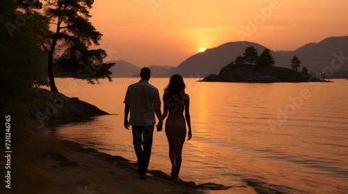 A loving couple is having f...
