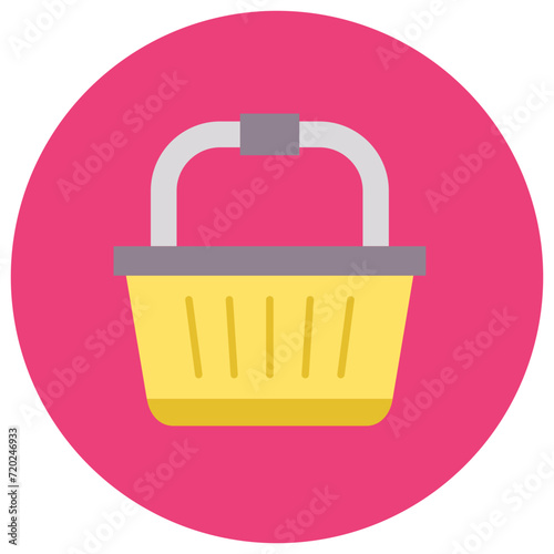 Shopping Basket icon vector image. Can be used for ECommerce.