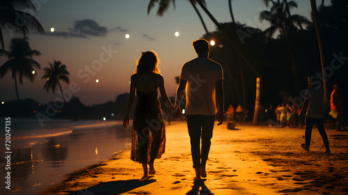 A loving couple is having f...