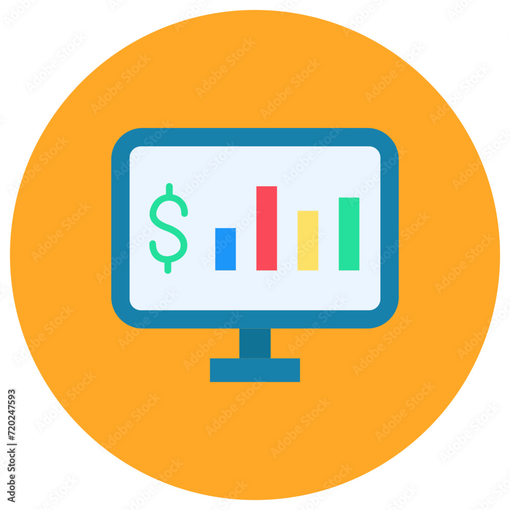 Online Statistics icon vector image. Can be used for Business. Online Statistics icon vector image. Can be used for Business.