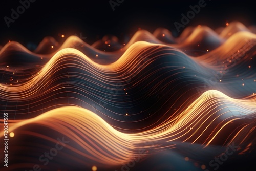 Wave Visualization: Sine Oscillations, Signal Processing, Technology, Education photo