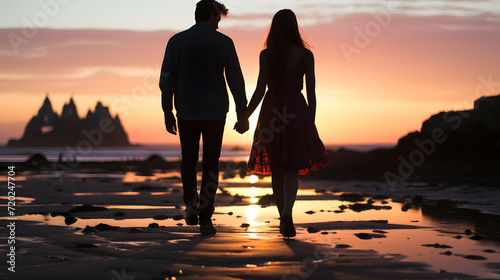 A loving couple is having f...