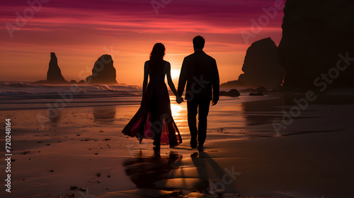 A loving couple is having f...