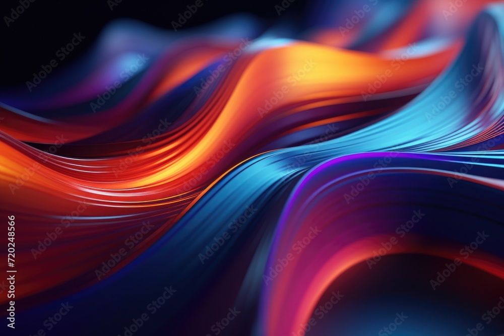 Colorful dynamic wave illustration on abstract background.
