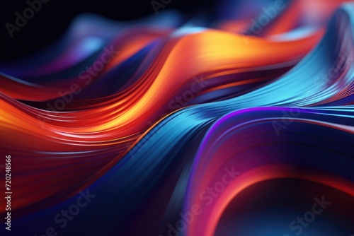 Colorful dynamic wave illustration on abstract background.