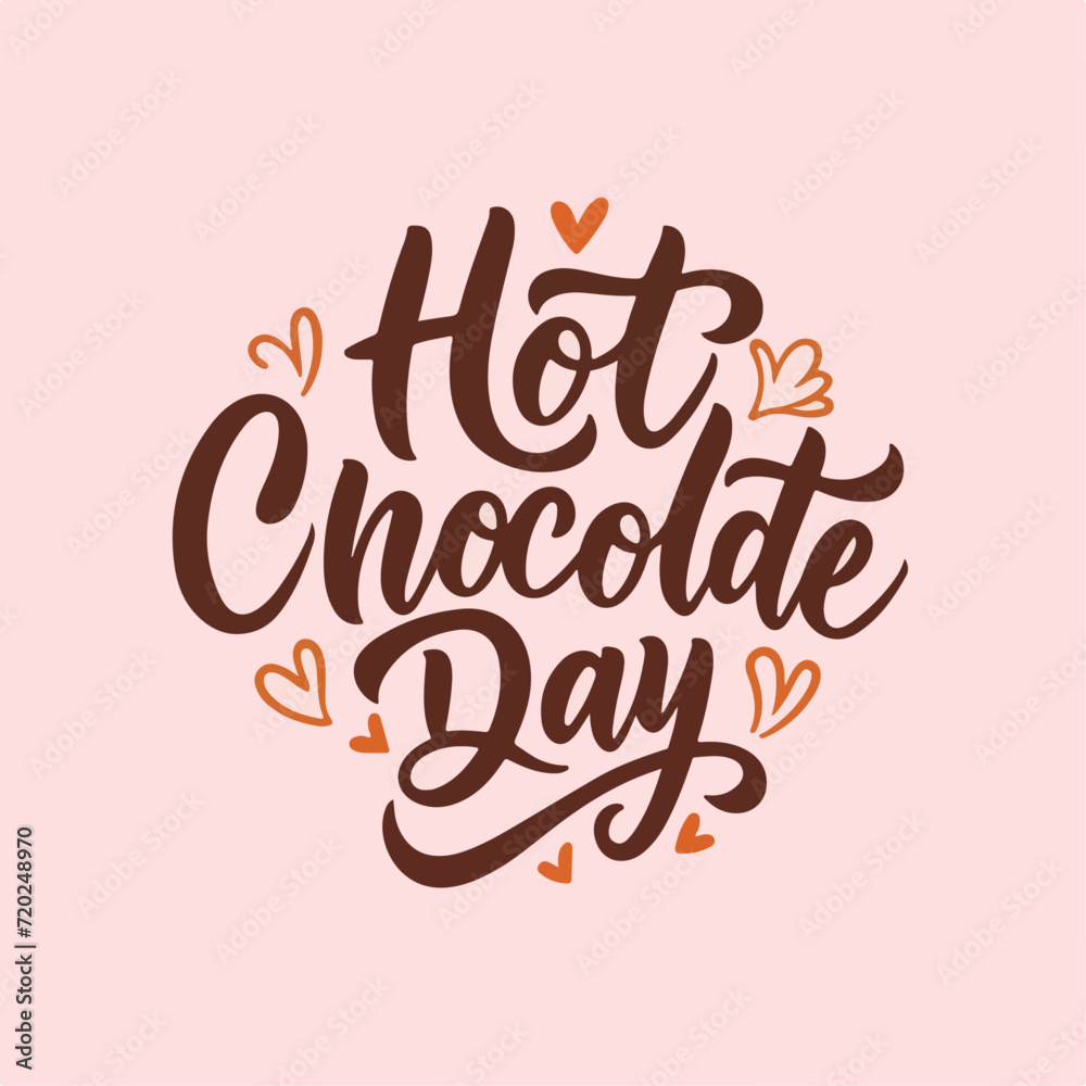 national hot chocolate day typography , national hot chocolate day lettering , national hot chocolate day