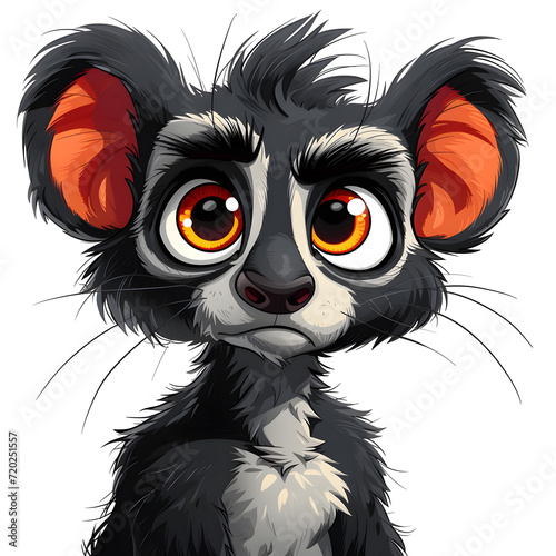 Vector Image of Cute Luna the Lemur Clipart