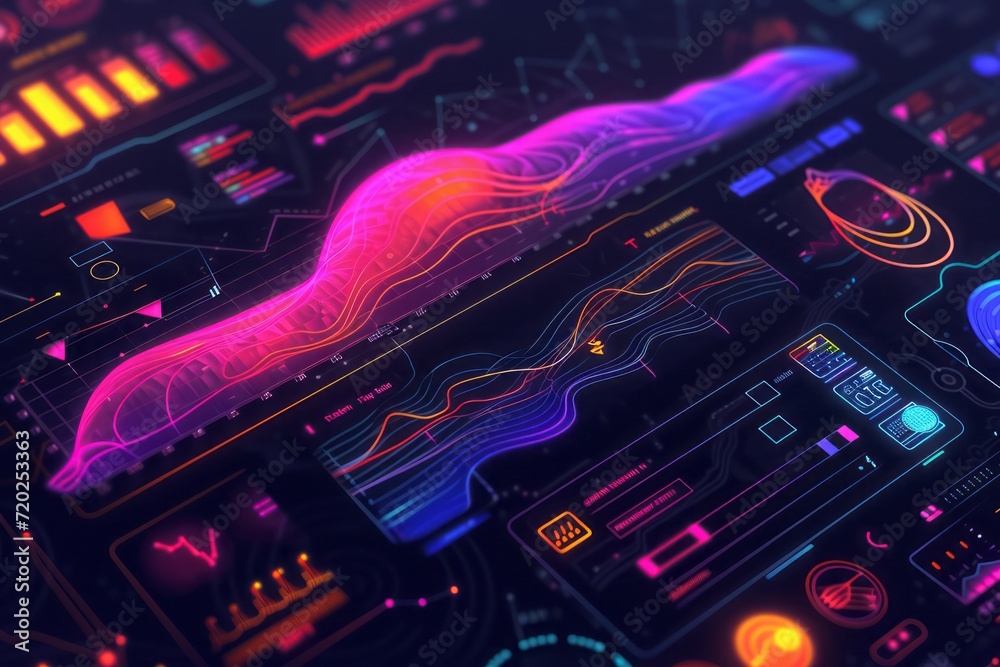 An abstract representation of a user interface for a revolutionary ...