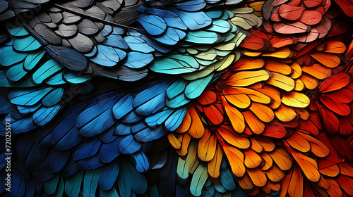 Butterfly Wing Patterns The mesmerizing and intricate patterns on the wings of a butterfly, showcasing the vibrant colors and fine textures photo