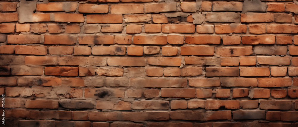 Obraz premium Brick wall. Realistic wall of bricks