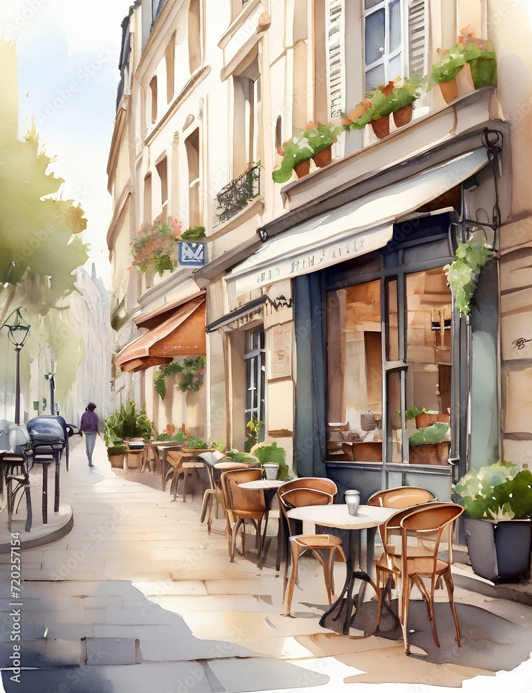 custom made wallpaper toronto digitalstreet cafe on the street, Generative AI