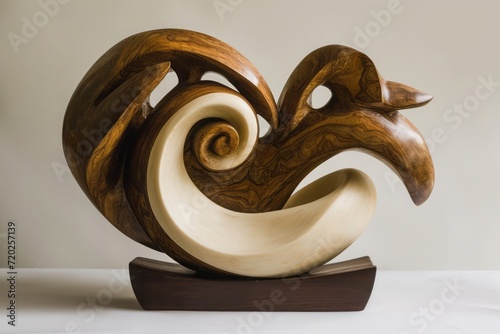 A sculptural representation of life's purpose featuring abstract forms and symbols that evoke individual goals and aspirations. The style is sculpture, using materials like clay or wood to shape