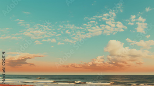 Sunny landscape view of the coast
