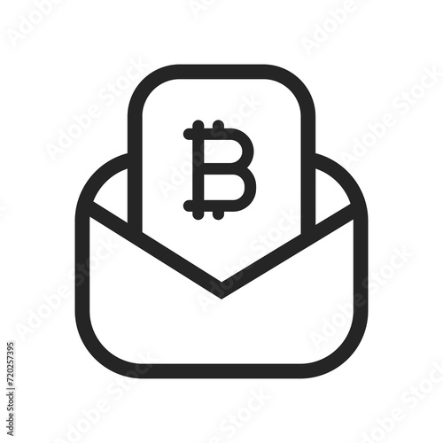 Crypto Bitcoin Mail Icon