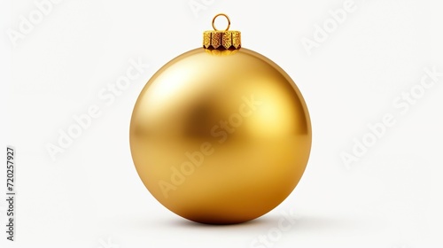 Gold Christmas ball as a New Year 2024