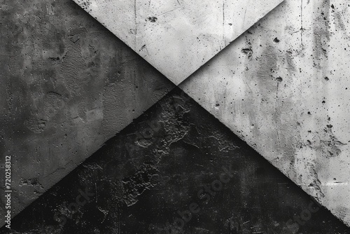 Abstract Monochrome Fusion  A web banner wallpaper background featuring a captivating blend of grey and black design  with one half showcasing intricate mesh patterns and shapes