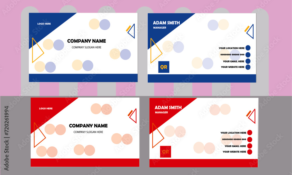 Modern & Minimalist Visiting Card .
Elegant Visiting Card Template .
Professionals/Businesses Creative Design  Visiting Card .digital  business card