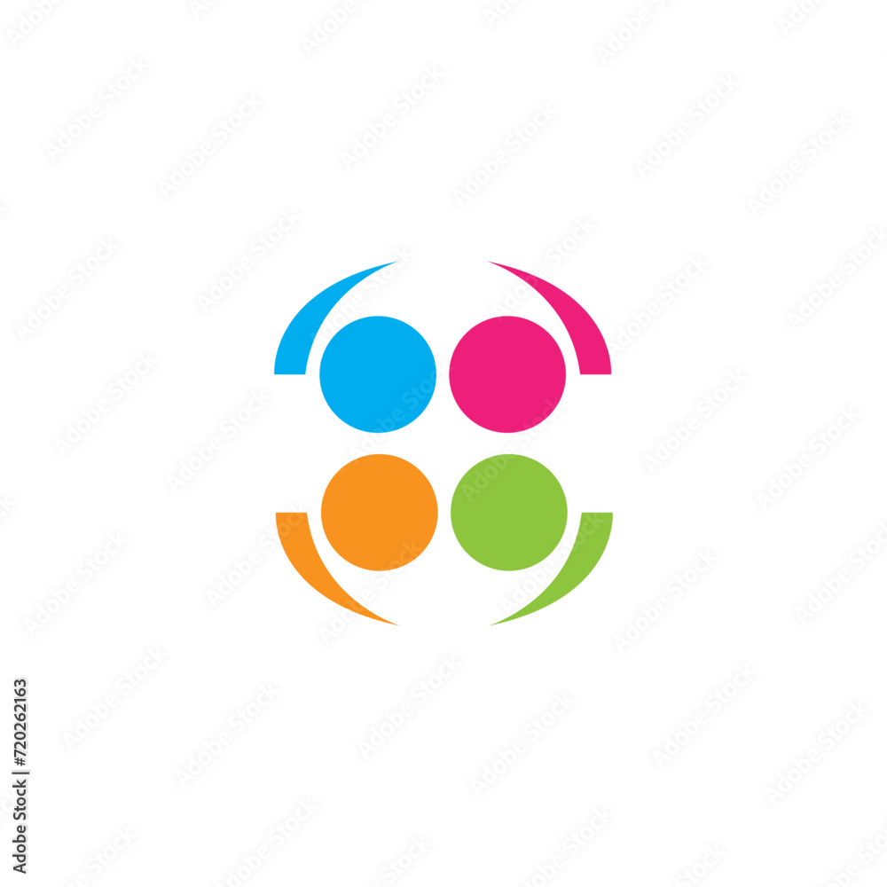 Community, network and social icon Community, network and social icon