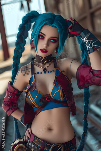 sexy jinx league of legends cosplay 