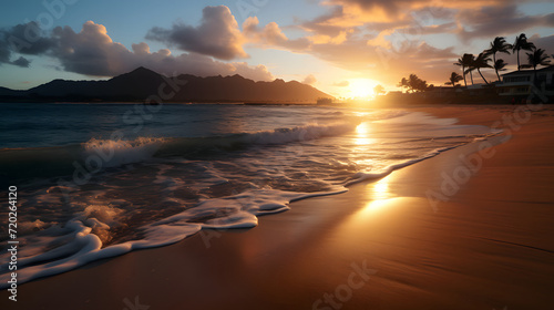 Panoramic sunset holiday la...
