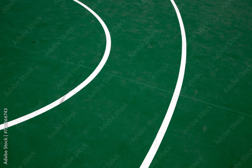 Obraz premium Modern basketball court floor design.