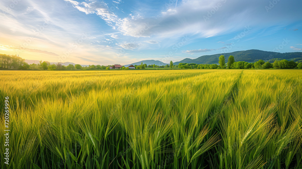 Germany bavaria vast barley field