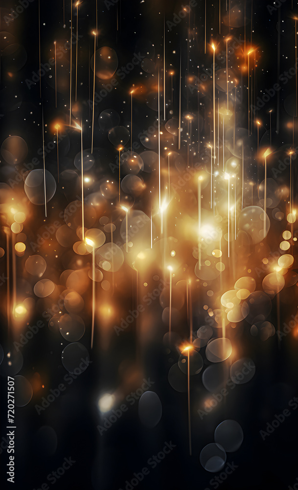 Glowing lights, on dark background, close-up, back blurred background. Glowing lights, on dark background, close-up, back blurred background.